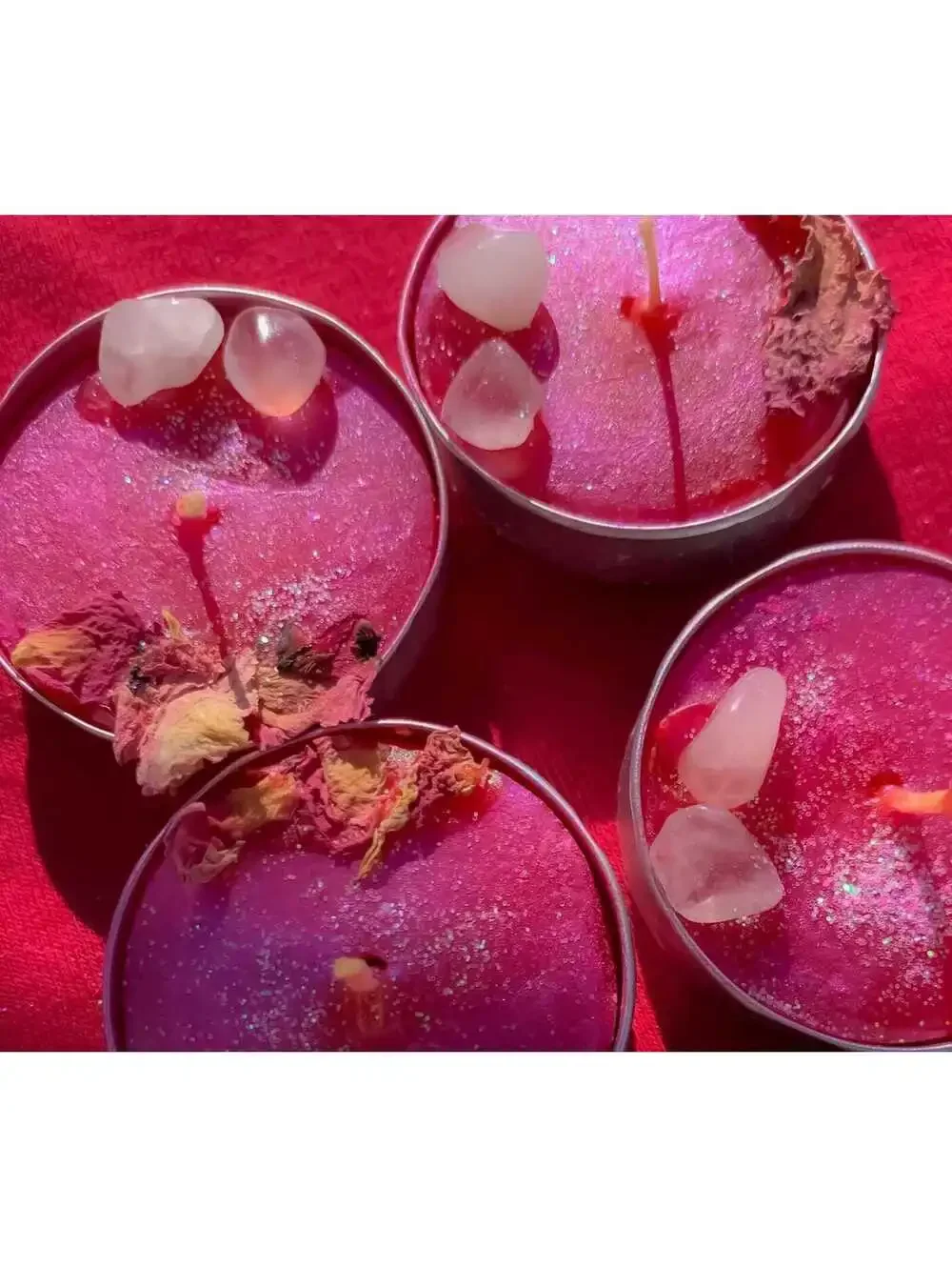 Rose Quartz Tea-light Candles